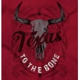 thumbnail image 2 of TX Texas to the Bone Cool Cow Skull Womens Fitted Plus Size Graphic Tee Brisco Brands 2X, 2 of 4