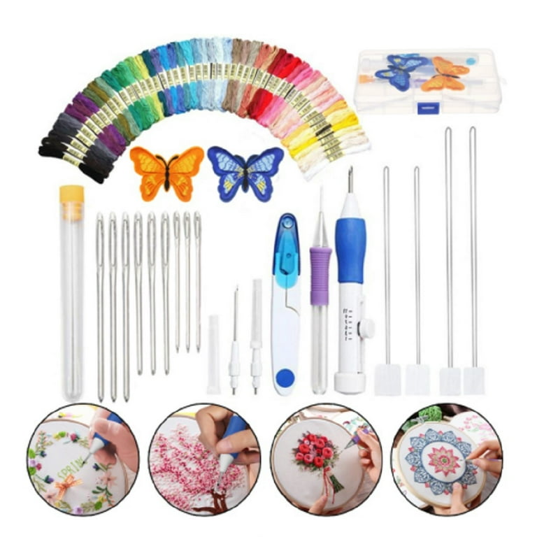 MIUSIE DIY Embroidery Pen Set Knitting Sewing Tool Kit Punch Needle  Stitching 1.3 mm 1.6mm