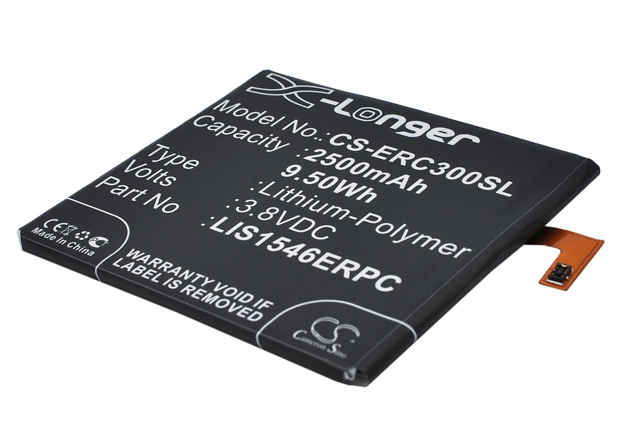 Replacement Battery For Sony Ericsson 3.8v 2500mAh / 9.50Wh Mobile