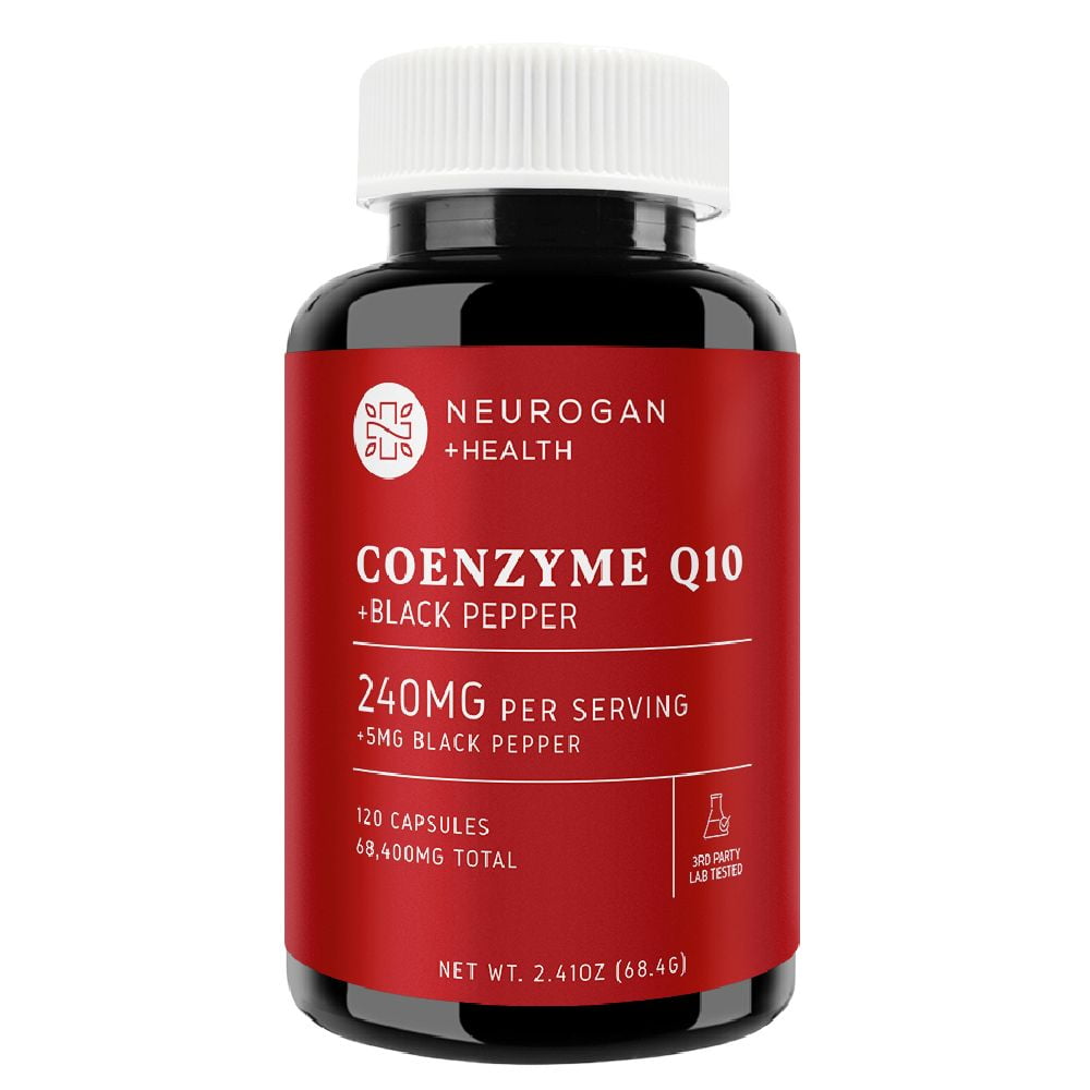 Advanced CoQ10 Formula - 240mg Coenzyme Q10 with Black Pepper & Palmitoylethanolamide (Pea) - 68,400mg Total, 120 Capsules - for Heart & Cellular Vitality - Made in USA