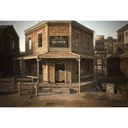 Yeele 10x6.5ft Vintage Western Saloon Bar Photography Backdrop Old Wild West Cowboy Town Background for Picture Retro