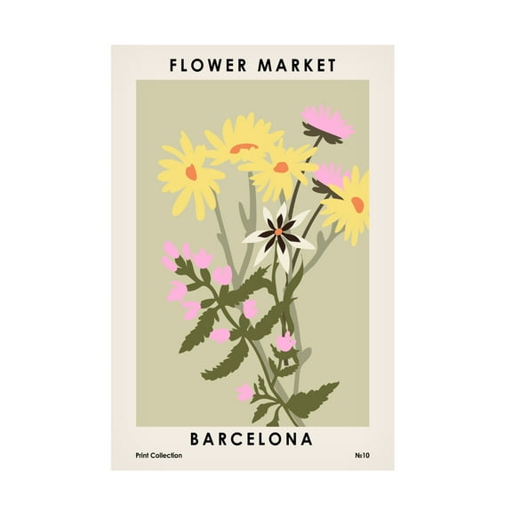 Trademark Fine Art NKTN Flower Market Barcelona Canvas Wall Art