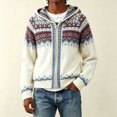 thumbnail image 4 of QUNYINEY Zip Up Sweater Cardigan Women Plus Size Cardigan Sweater Long Sleeve Hooded Knit Vintage Winter Tops, 4 of 5
