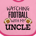 thumbnail image 4 of Inktastic Watching Football with My Uncle Boys or Girls Baby Bib, 4 of 4