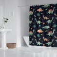thumbnail image 2 of Dark Blue Dinosaurs Space Pattern Shower Curtain 72"x72" ,Bathroom Decorative Shower Curtains Set with 12 Hooks,Modern Waterproof Washable Shower Curtain, 2 of 6