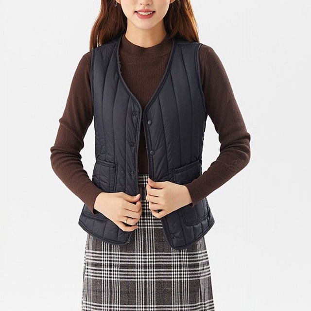 LSLJS Mode Femmes Veste Chaude Hiver Décontractée Sans Manches Haut Polyvalent, Gilets d'Extérieur pour Femmes