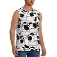 thumbnail image 2 of Daiia Cute Animal with Cow Printed Men's Tank Tops,Casual Soft Sleeveless Gym Muscle Shirts Bodybuilding Tee-X-Large, 2 of 8