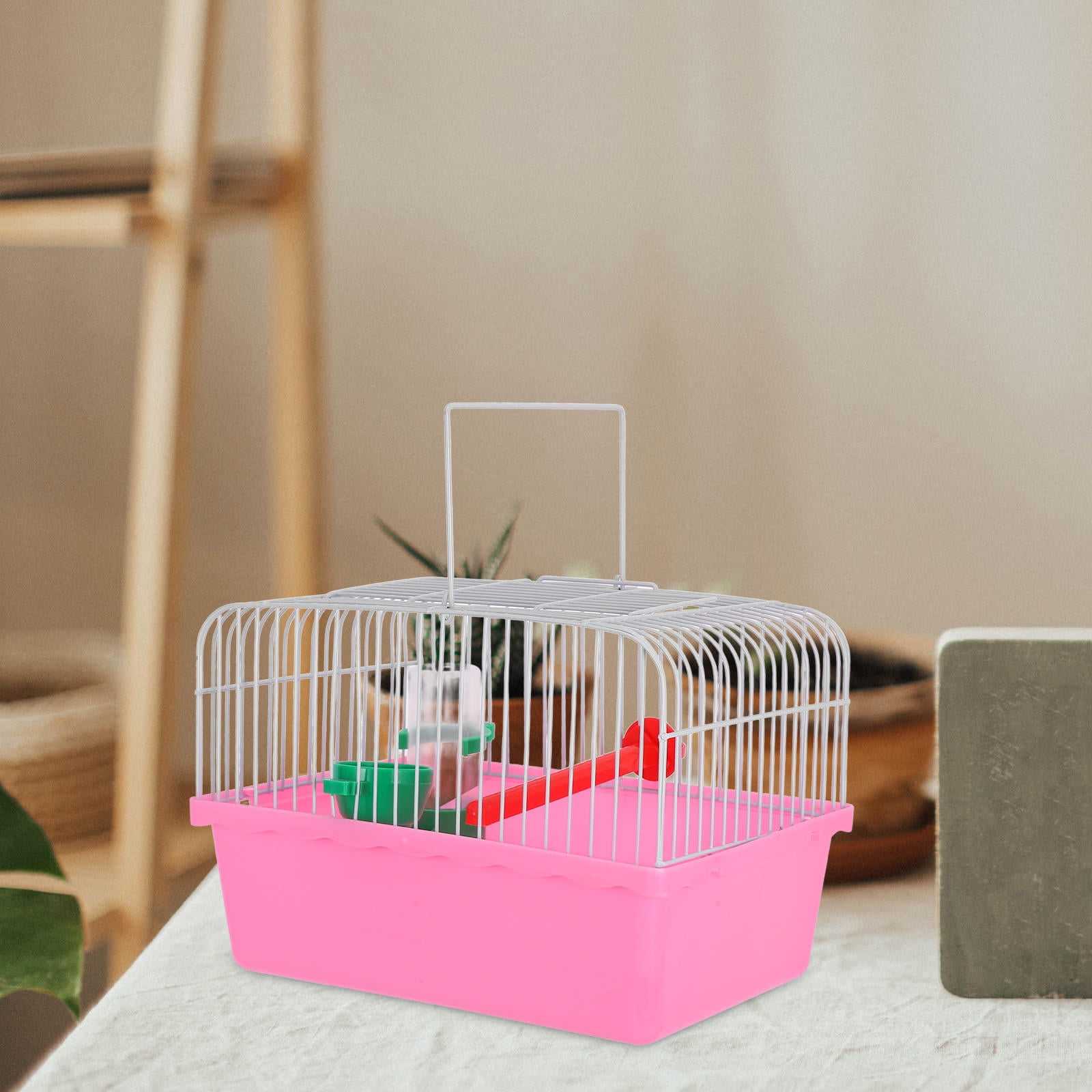 MOKKHNB Portable Bird Carrier Cage with Food Box Water Dispenser for Small Parrot Travel Adventures