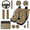 Reed Camo, variant on HUIACONG Car Seat Cover Set, with Auto Hand Rest Pad Car Center Console Armrest Cover Car Seat Covers, 14-Piece Skull and Rose Pattern Car Interior Accessory Kit