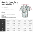thumbnail image 6 of Lsque Goose and Doodle Flowers pattern Hawaiian Shirt for Men, Unisex Summer Beach Casual Short Sleeve Button Down Shirts-Large, 6 of 9