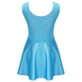 thumbnail image 2 of Alvivi Kids Girls Shimmer Metallic Ballet Dance Dress Summer Sleeveless Pleated Sundress Sky Blue 2-3, 2 of 6