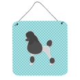thumbnail image 1 of Poodle Damier Bleu Impressions Murales Ou de Porte, 1 of 1