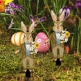 thumbnail image 6 of HuiXinOu Easter Bunny and Egg Garden Stake, Dwarf Figurine with Ground Insert, Outdoor Yard and Courtyard Festival Decoration, Spring Home Decor, 6 of 6