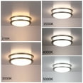 thumbnail image 6 of 10 inch Modern LED Ceiling Lights Flush Mount Kitchen Light Fixtures Brush Nickle for Bathroom, Dining Room, Bedroom, Living Room, Hallway, 2700K/3000K/3500K/4000K/5000K Dimmable Temperature 17W, 6 of 12