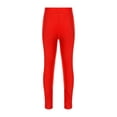 thumbnail image 2 of Oyolan Girls Leggings Elastic Waisted Kids Yoga Pants Stretch Shiny Running Dance Tights for Teen Red 14, 2 of 6