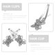 thumbnail image 3 of Nestingho 12Pcs Rhinestone Butterflies Hair Clips Silver Metal Snap Hair Barrettes for Styling, 3 of 6