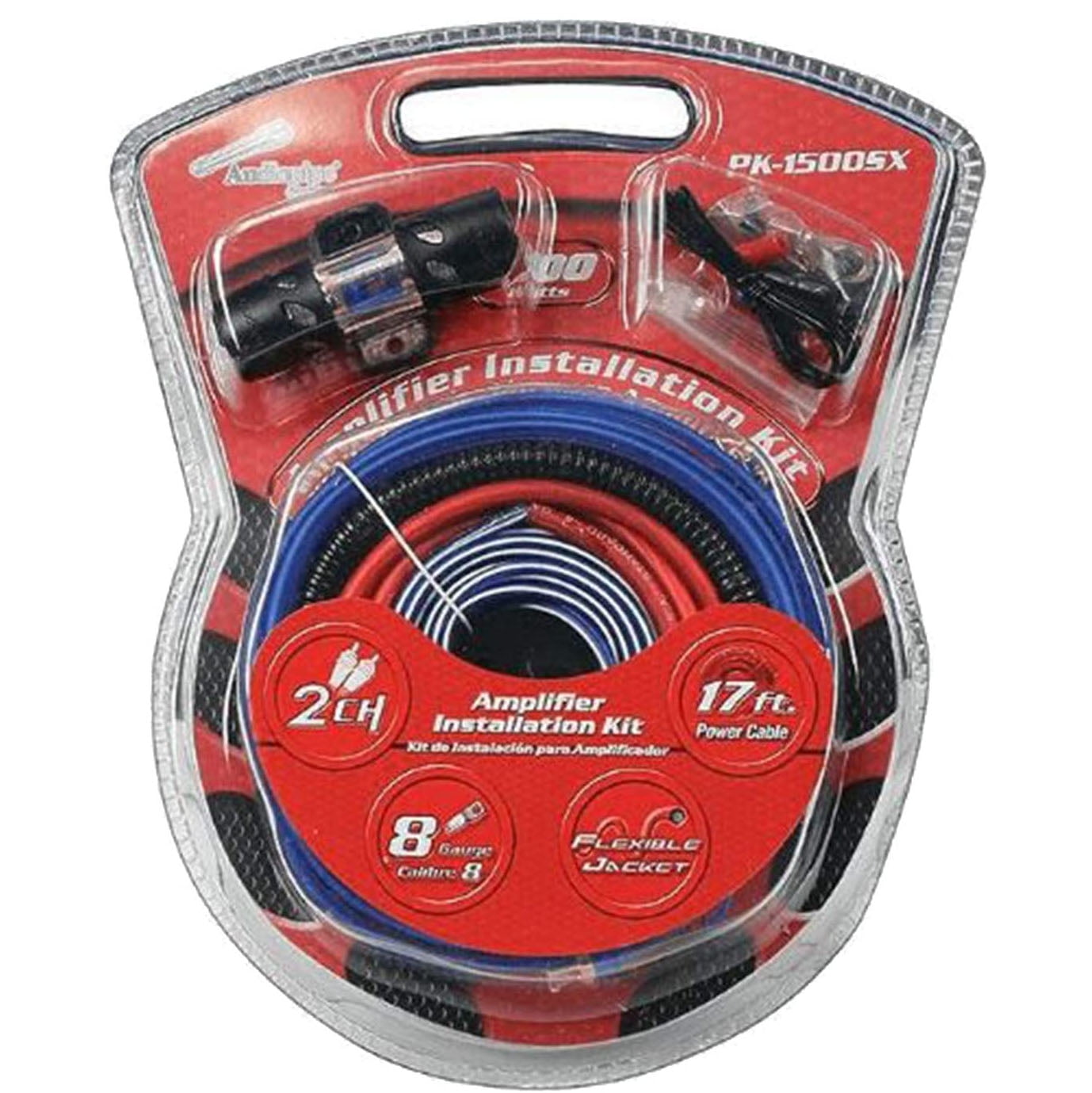 Audiopipe PK1500SX 8 G.A. Wiring Kit for Car Audio Systems Up To 1500