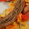 thumbnail image 4 of 18.9Inch Large Christmas Wreath,Artificial Christmas Wreath with Maple Leaves,Fall Wreath with Pumpkin for Front Door,Indoor Outdoor Farmhouse,Wedding Decor, 4 of 9