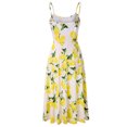 thumbnail image 4 of Robes d'Été pour les Femmes 2022 Femmes Impression de Citron Sans Manches Casual O-Cou Robe d'Été, 4 of 8