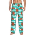 thumbnail image 2 of Lsque Octopuses Print Men's Pajama Pants, Lounge Pant - Comfortable Home Wear,Elastic Waistband, Stylish Design-Medium, 2 of 9