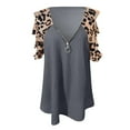 thumbnail image 3 of PENGXIANG Blouse Décontractée Sexy à Col en V avec Fermeture Éclair et Manches Courtes pour Femmes, 3 of 4