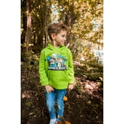 Minecraft Big Boys' Fleece Hooded Sweatshirt Grass Green