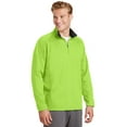 thumbnail image 4 of Sport-Tek F243 Mens Sport-Wick Fleece 1 by 4-Zip Pullover, Lime Shock & Black - 4XL, 4 of 6