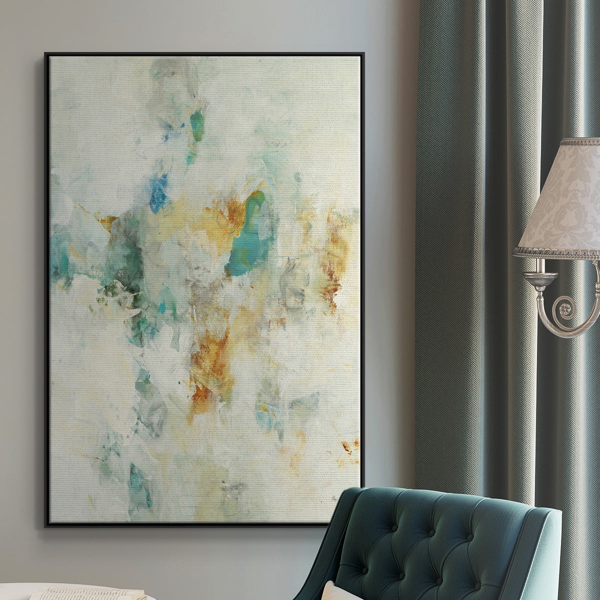 Let's Dance Framed Premium Gallery Wrapped Canvas - Ready to Hang - 25 x 37 - Black Floating Frame