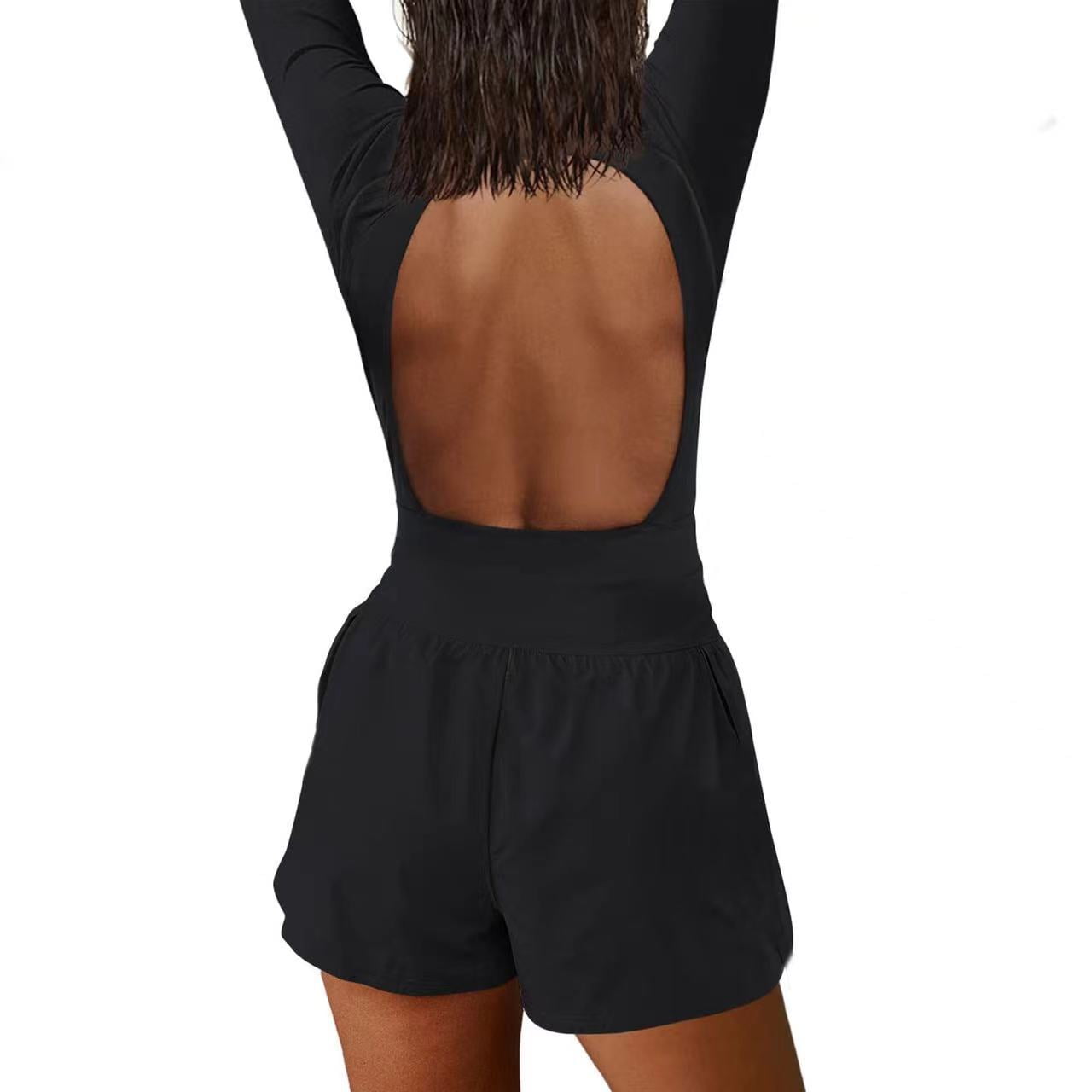  RUNNING GIRL One Piece Jumpsuits for Women,One Shoulder  Seamless Rompers for Women with Tummy Control Bodysuit(Ltdk2938_Black_S) :  Clothing, Shoes & Jewelry