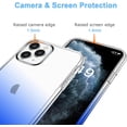 thumbnail image 2 of Compatible with iPhone 11 Pro Max Case Clear, Transparent Soft Shockproof Protective Slim Thin Bumper Cover Phone Case, Gradient Blue, 2 of 15