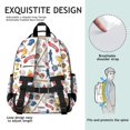 thumbnail image 5 of Baseballs and Bats White Pattern Backpack for School, Cute School Bag with Adjustable Shoulder Straps and Padded Back, 15.25"x11.5"x5.25", 5 of 5