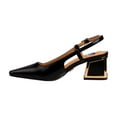thumbnail image 3 of Ninety Union Blake Metallic Trim Block Heel Slingback, Black, 12, 3 of 5