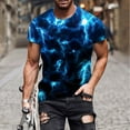 thumbnail image 2 of Ketyyh-chn99 T-Shirt pour Homme, Couleur Unie, Manches Courtes, Chandail à Enfiler, Col Rond, Coupe Décontractée, T-Shirt Bleu, m, 2 of 4