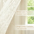 thumbnail image 5 of Alishomtll Beige Linen Lace Sheer Double Layer Light Filtering Valance Curtains , Rod Pocket,52 x 18 in, 5 of 7