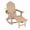 Brown, variant on KAMEROUT Folding Adirondack Chair, HDPE Outdoor Rocker with Removable Rocking Base, Retractable Pull‑out Footrest & Cup Holder for Patio Backyard Poolside, Navy Blue