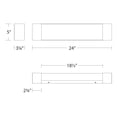 thumbnail image 3 of WAC Lighting Darcy 24" 1-Light 3000K Aluminum Bathroom Vanity Light in Brass, 3 of 5
