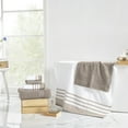thumbnail image 2 of Modern Threads Reinhart 6-Piece Quick Dry Striped, Cotton Bath Towel Set, Tan Beige, 2 of 4
