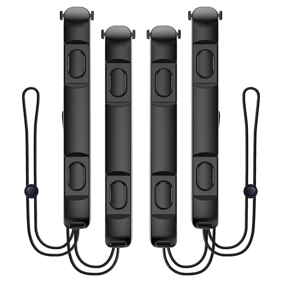 4 Pcs Wrist Straps for Switch 2 2025  joycon 2, [4 Pieces] Switch 2 Controller Handle Lanyard Attachments Replacement Parts Accessories 2025 for Switch 2 - Black
