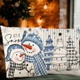 thumbnail image 6 of Blue Christmas Pillow Covers Snowman Christmas Tree Buffalo Plaid Check Christmas Throw Pillow Covers 18 x 18 Inch Set of 4 Xmas Winter Holiday Decorative Pillow Covers Cushion Cases for Sofa Couch, 6 of 6