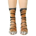 thumbnail image 2 of CUITING Unisex 3D Print Simulation Animal Paw Hoof Adult Children Elastic Cotton Socks Adult Tiger, 2 of 8
