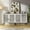 White3, variant on 47" Farmhouse Buffet Cabinet with Metal Base, Adjustable Shelves & 3 Doors, Antique White Storage Sideboard for Kitchen, Dining & Living Room