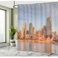 thumbnail image 5 of Ambesonne Cincinnati Shower Curtain, Buildings near Stadium, 69"Wx70"L, Multicolor, 5 of 5