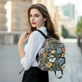 thumbnail image 6 of FORMRS Mini Backpack Purse for Women Travel Daypack Casual Shoulder Bag, Navy Floral Pattern, 6 of 7
