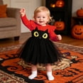 thumbnail image 2 of Weebloom Halloween Baby Girls Dresses Tutu Cat Dress Up Stage Performance Long Sleeve Party Outfit Clothes Girl Dress Red 18-24 Months, 2 of 7
