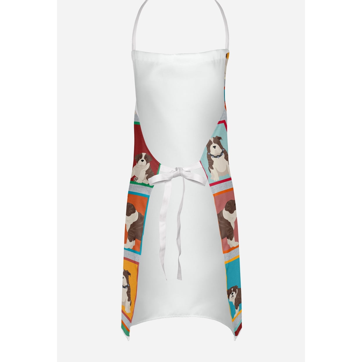 Lots of Brindle English Bulldog Apron 27 in x 30 in