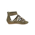 thumbnail image 2 of New Women Refresh Mosso-02 Faux Suede Open Toe Metallic Gladiator Sandal, 2 of 5