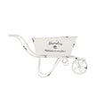 thumbnail image 1 of 11.5x4x7" Plantador de barra de ruedas desordenado decorativo de metal blanco, decoraci贸n de mesa, 1 of 5