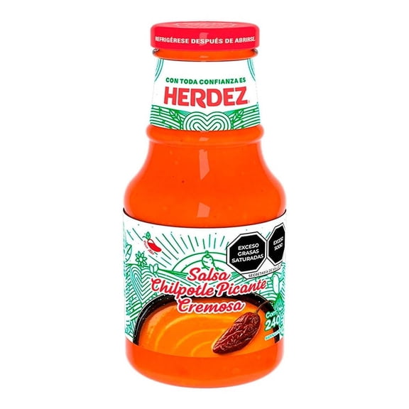 Salsa Herdez chilpotle picante cremosa 240 g