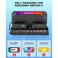 thumbnail image 2 of ESYWEN Switch 2 Controller Charger for Nintendo 2 Joy Cons, Switch 2 Accessories with 20 Switch Games Slots, Switch Console Store, 2 of 8