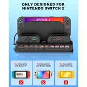 ESYWEN Switch 2 Controller Charger for Nintendo 2 Joy Cons, Switch 2 Accessories with 20 Switch Games Slots, Switch Console Store